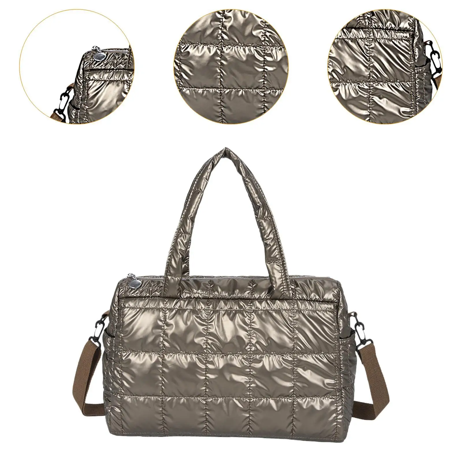 Puffer Crossbody Bag for Women Medium Size Lady Shopping Bag Shoulder Bag