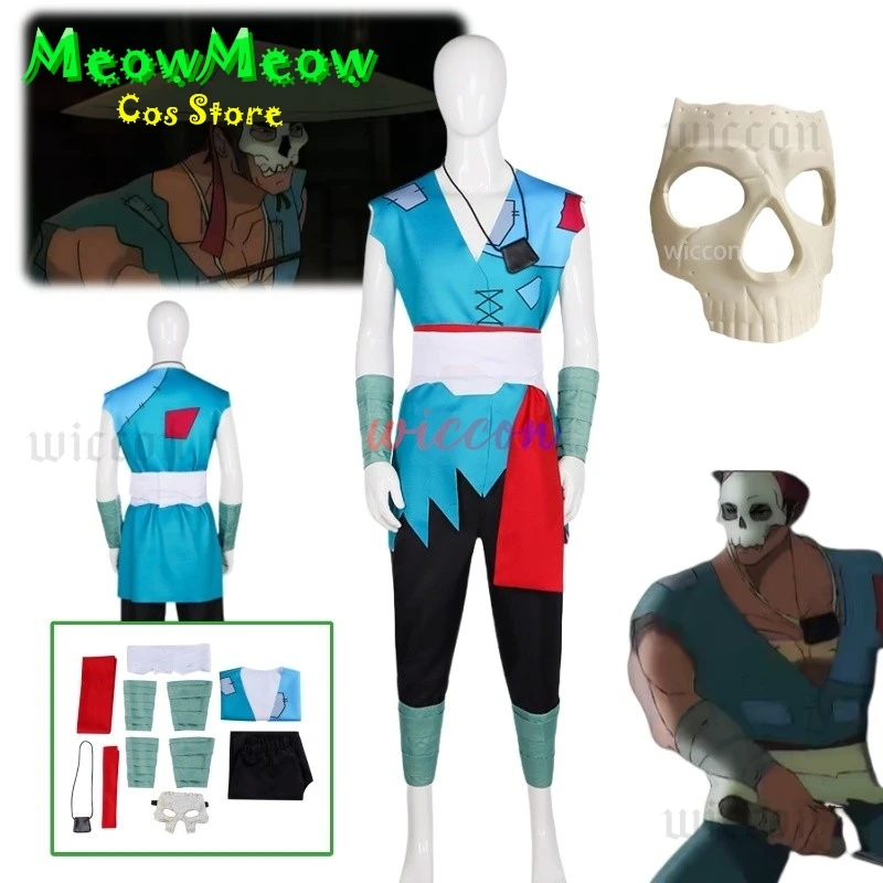 

Ksatria Cikalung Panji Cosplay Anime Panji Tengkorak Cospaly Indonesian Martial Arts Mask Outfits Halloween Party Uniform Suit