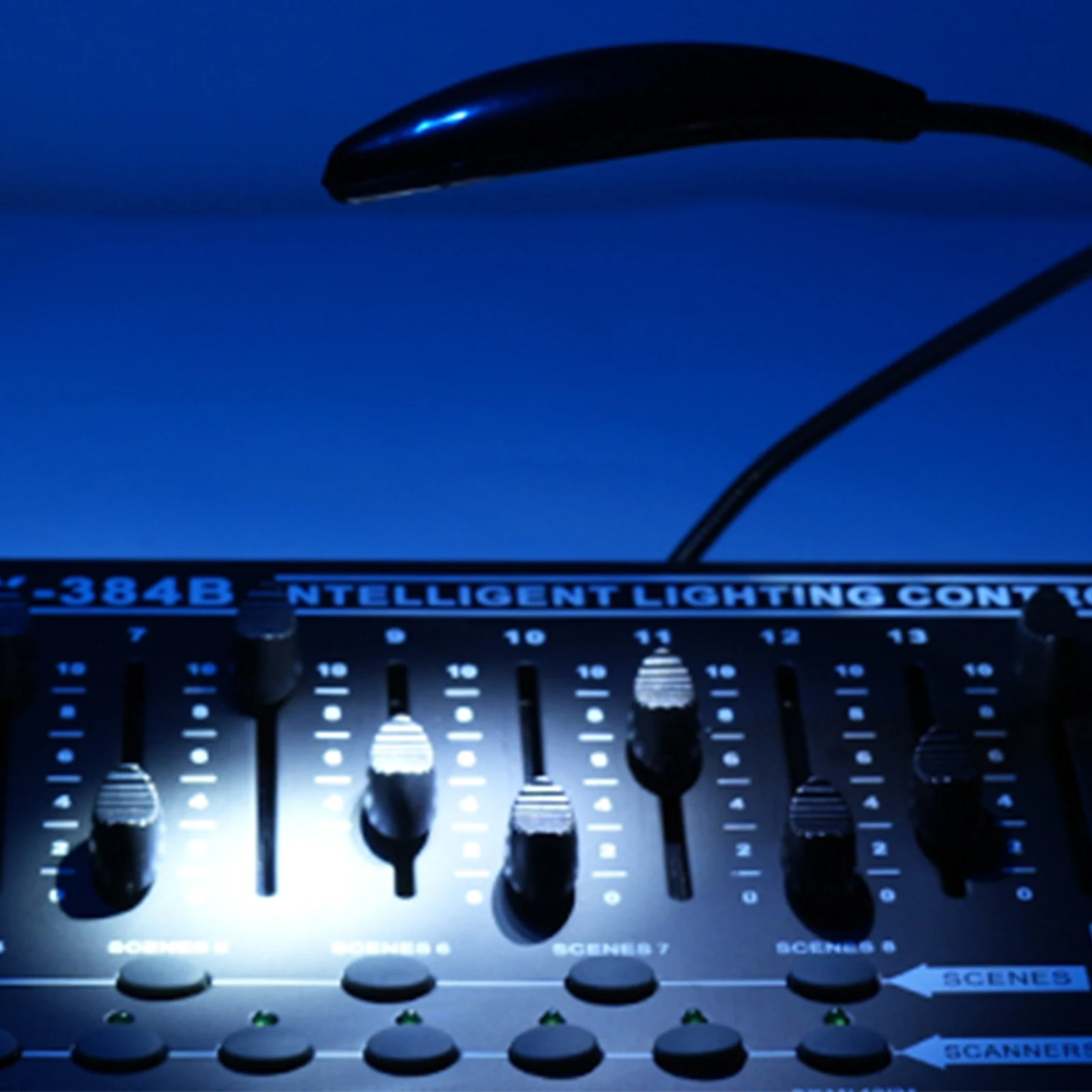 Black DMX and MIDI Operator 384 Channel Light Controller DMX512/1990 Standard for Live Concerts KTV DJs Clubs