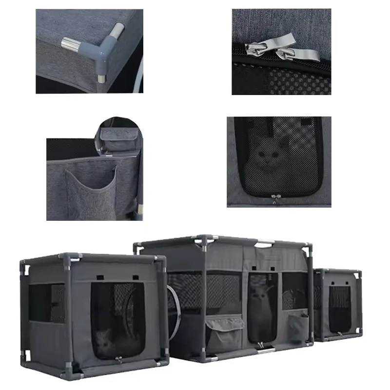 Wholesale High Quality Dog One Room Two Halls Tent Flat Face Box Cage Portable Cat Dog Pet Fence Game Fence