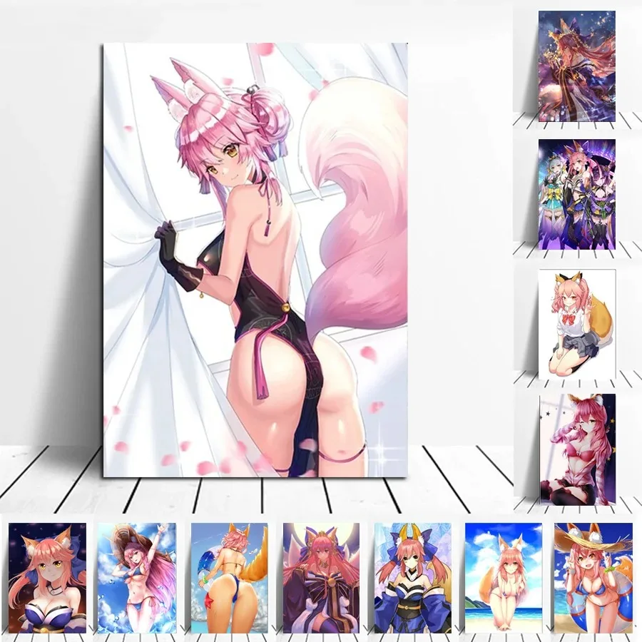 Nordic Wall Art Prints Painting Modular Japan Anime Fate Grand Order Sexy Tamamo No Mae Cosplay Poster Home Decor Bedroom Canvas