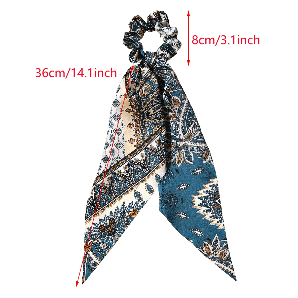 1/3/4 قطعة زهرة بيزلي مثلث وشاح توك شعر إكسسوارات الشعر مجموعة العلاقات الشعر Scrunchy العلاقات الشعر