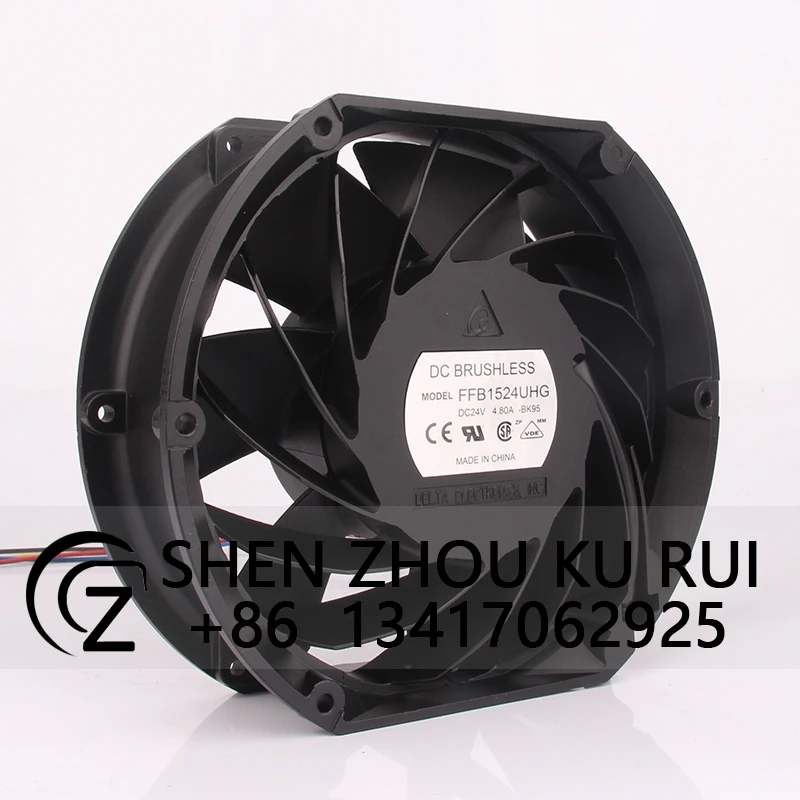 FFB1524UHG Case Cooling Fan for Delta 12V48V DC24V 4.8A EC AC ABB ACS880 172X150X51MM 17CM 17251 Inverter Centrifugal Industrial