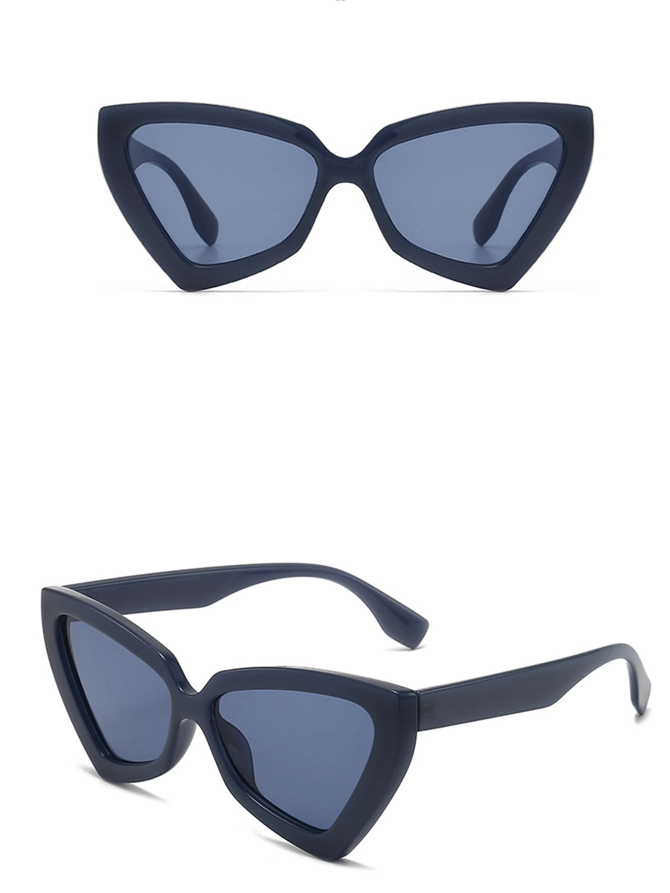 Neue Dreieck Polygon Sonnenbrille Frauen Männer Vintage Gläser Retro Cat Eye Sonnenbrille Weiblich Männlich Brillen Brillen für Sommer – Detail 8