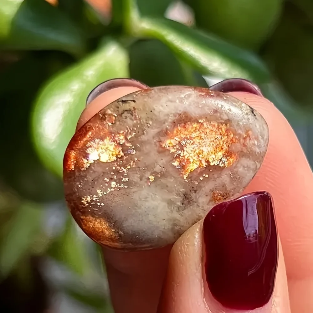 Sparkling Natural Golden Sunstone Rollerballs | Bright Golden Sand Sparkling Geometric Crystals，Crystal Stone Home Decor