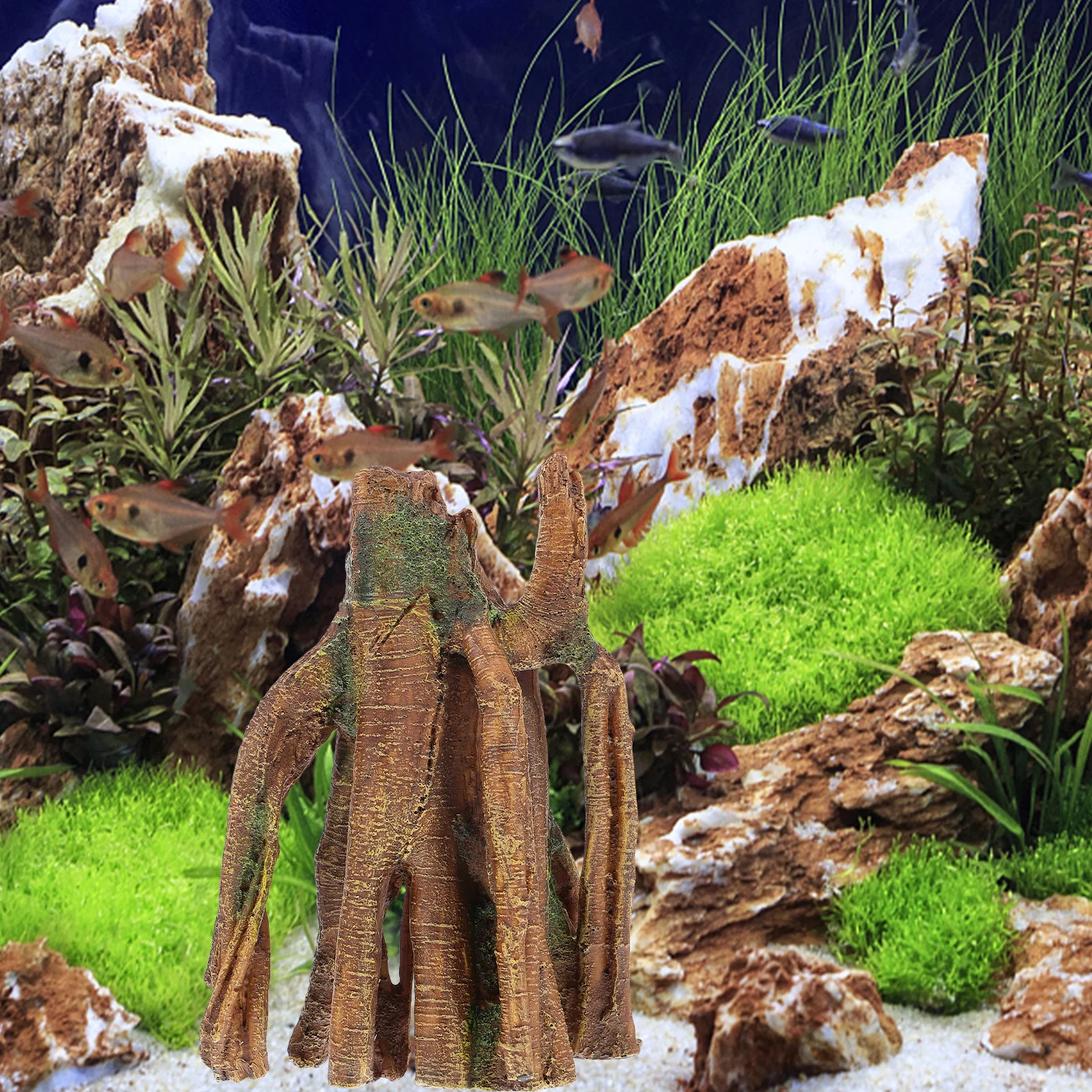 

Fish Tank Tree Trunk Delicate Artificial Resin Stump Aquarium Decoration For Large Medium Tanks Desktop Landscape Shelter
