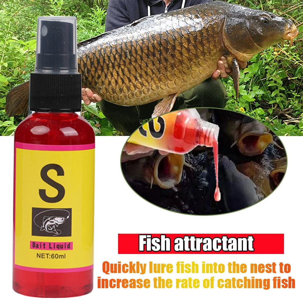 fish lure liquid Attractant,Fishing Lures for Bass Freshwater Its a compound extracted from seaweed 60ml Aqueous Solution Fish Bait