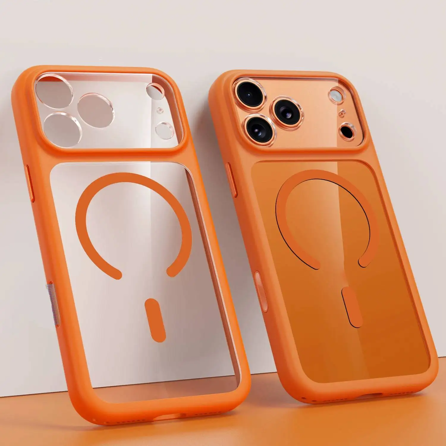 Coque de téléphone magnétique transparente en acrylique pour MagSafe, protection antichoc rigide pour iPhone 17 16 14 15 13 Pro Max avec protection de l'appareil photo