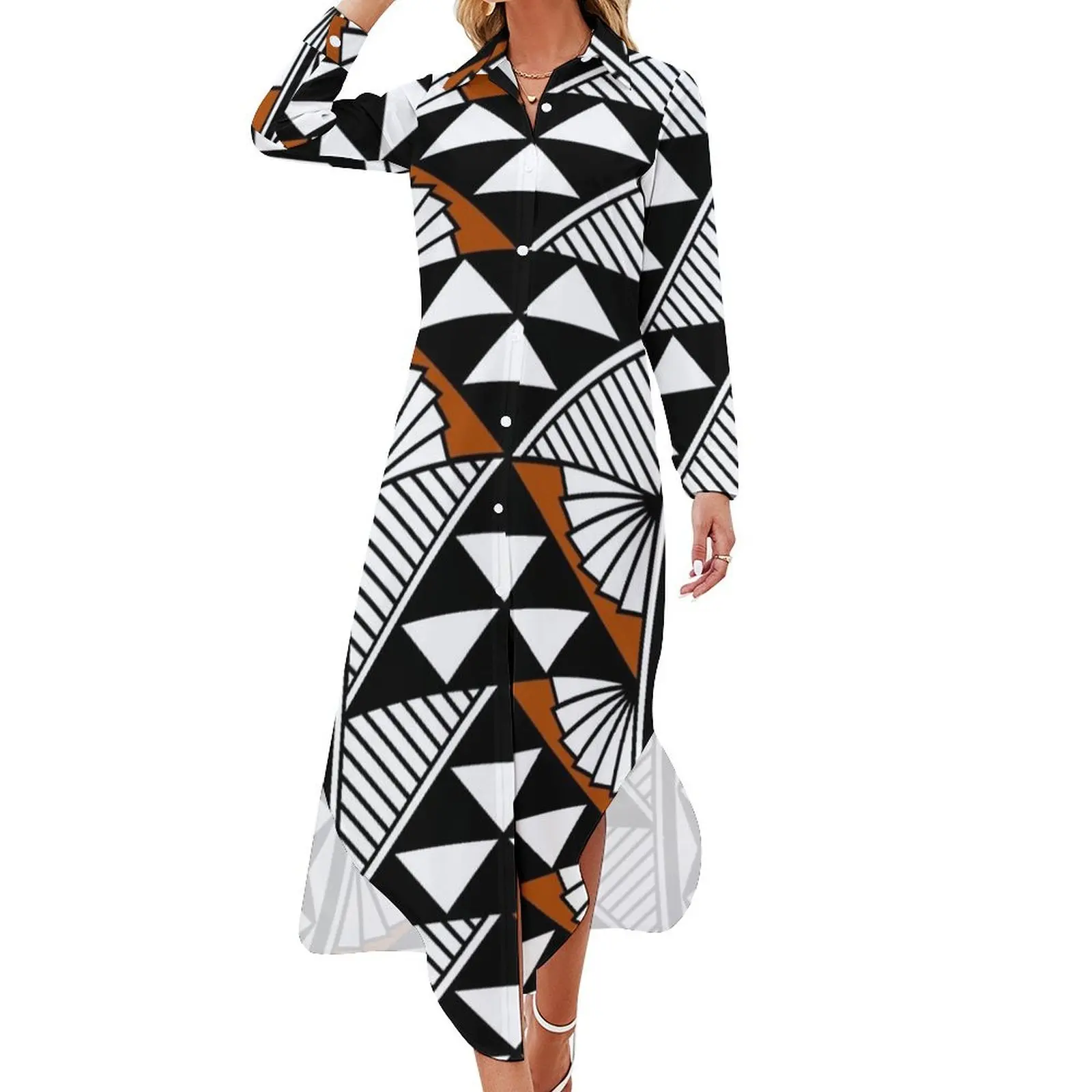 

Southwest Native Rain and Sun Long Sleeved Shirt Dress long dress women bandage dress