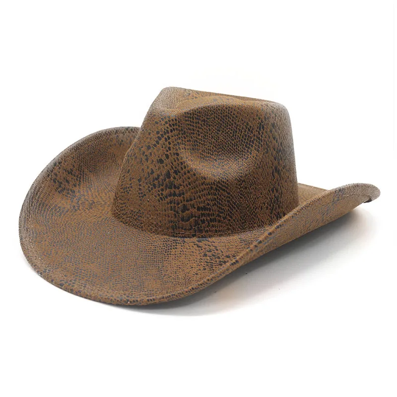 European and American Cracked Light Board Western Cowboy Hat Festival Stage Performance Hat New Trendy Jazz Hat Wholesale