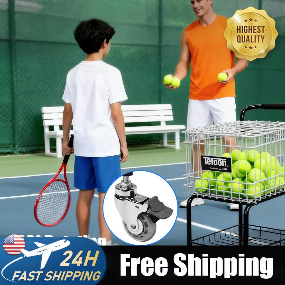 

Mobile Training Tennis Car Holds 350 Balls Large Capacity Portable Steel Ball Trolley for Tennis/Pickleball/Baseball/Softball