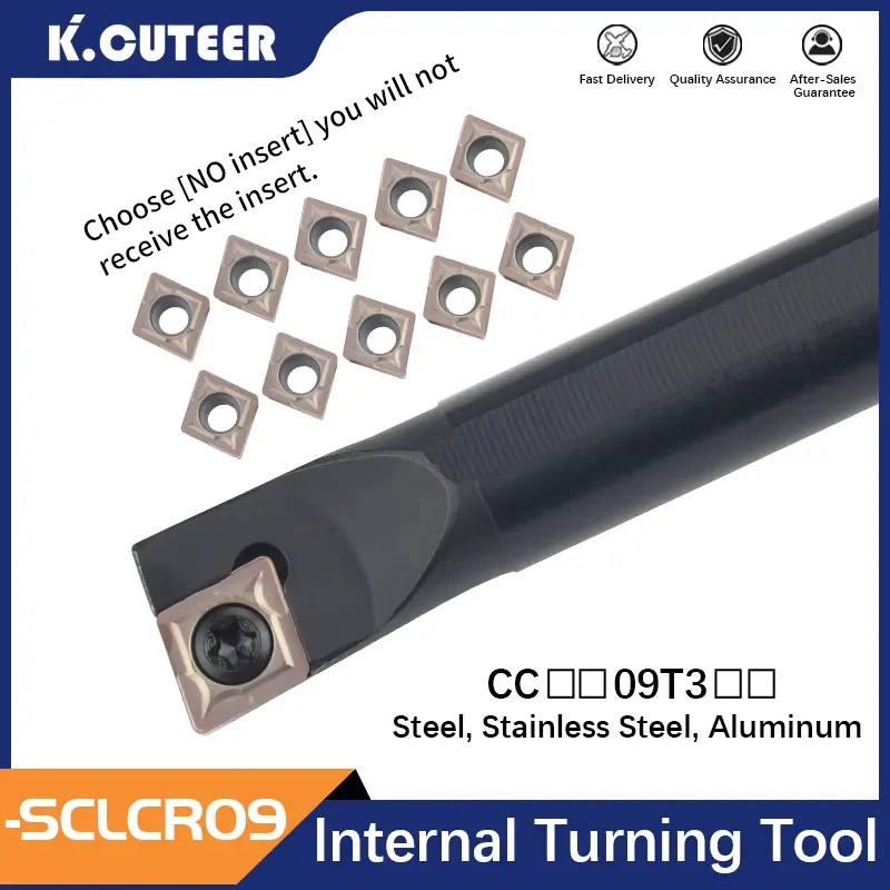 S12M-SCLCR09 S14N-SCLCL09 S16Q-SCLCR09 S25R-SCLCL09 Portautensili Tornitura Interna CCMT09 Inserti In Metallo Duro Tornio Utensili Da Taglio Set