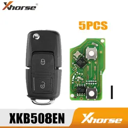 5PCS/LOT XHORSE XKB508EN Wire Universal Remote Key B5 Style 2 Buttons for VVDI Key Tool, VVDI2(English Version)