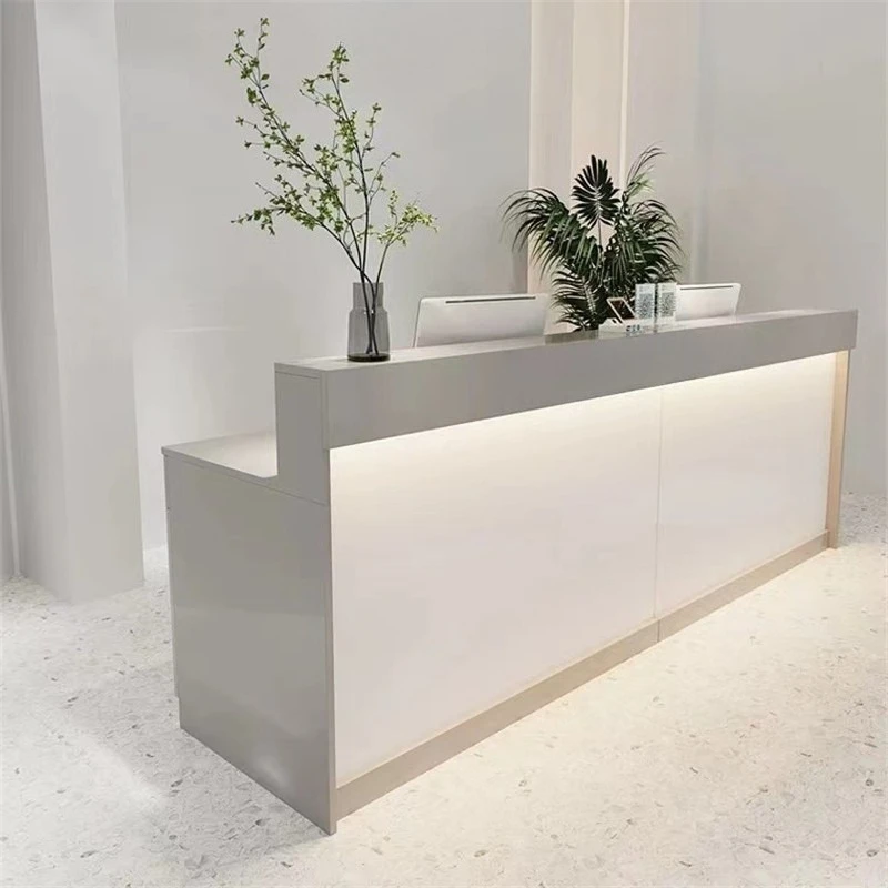 High-end Minimalist Reception Clothing Store Tea House Reception Beauty Salon Desks Office Furniture Banco Reception ZY40JDT