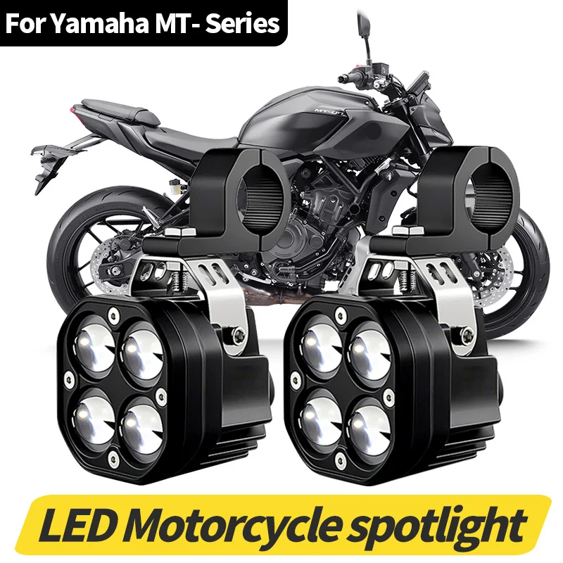 

1Set 80W 12000LM Motorcycle Headlights LED Flicker Lamp Driving Spotlight Indicators Hi/Lo Light For Yamaha MT07 MT03 MT09