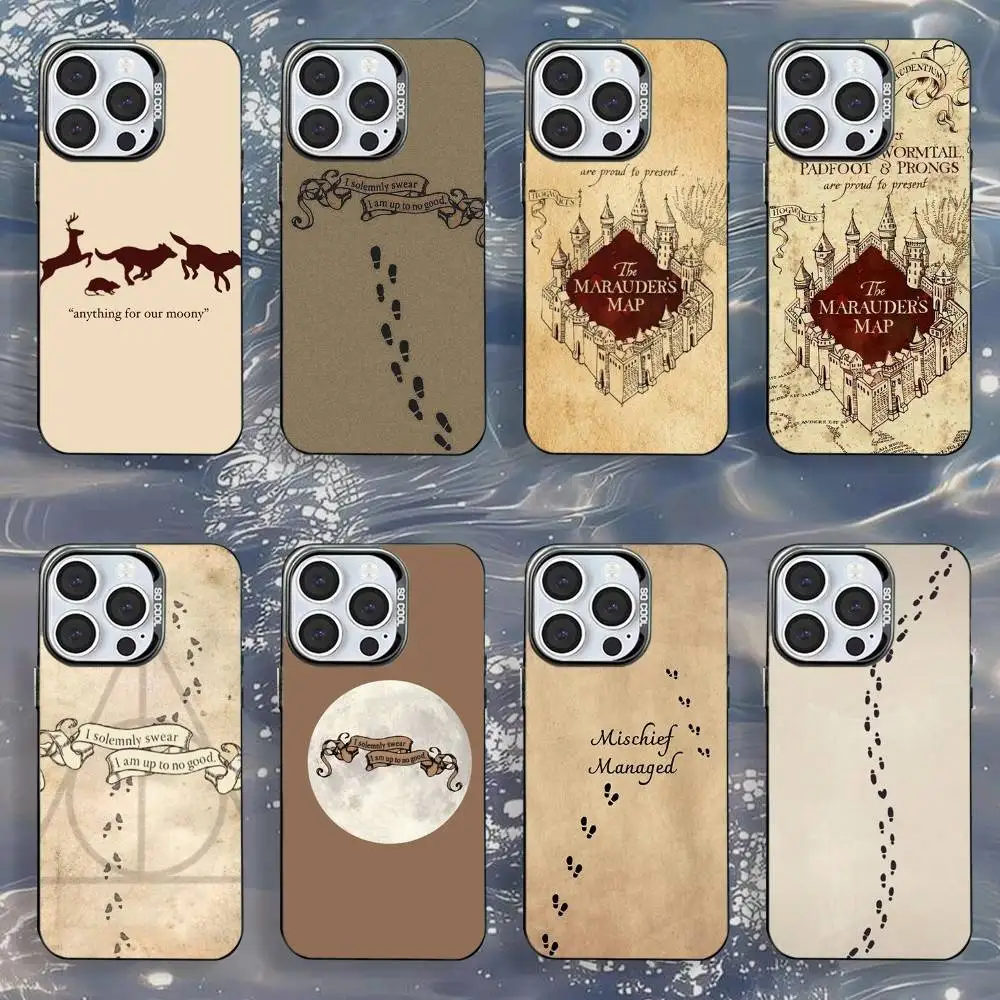 

The Ticket M-Marauders Maps Phone Case For iPhone 16,15,14,13,12,11,Mini,Pro,SE,MAX Black Matte Shockproof Cover