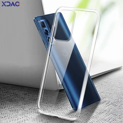 Originele transparante telefoonhoes voor Motorola Moto Edge 20S Pro Lite Fusion 5G camera beschermende zachte TPU schokbestendige doorzichtige hoes