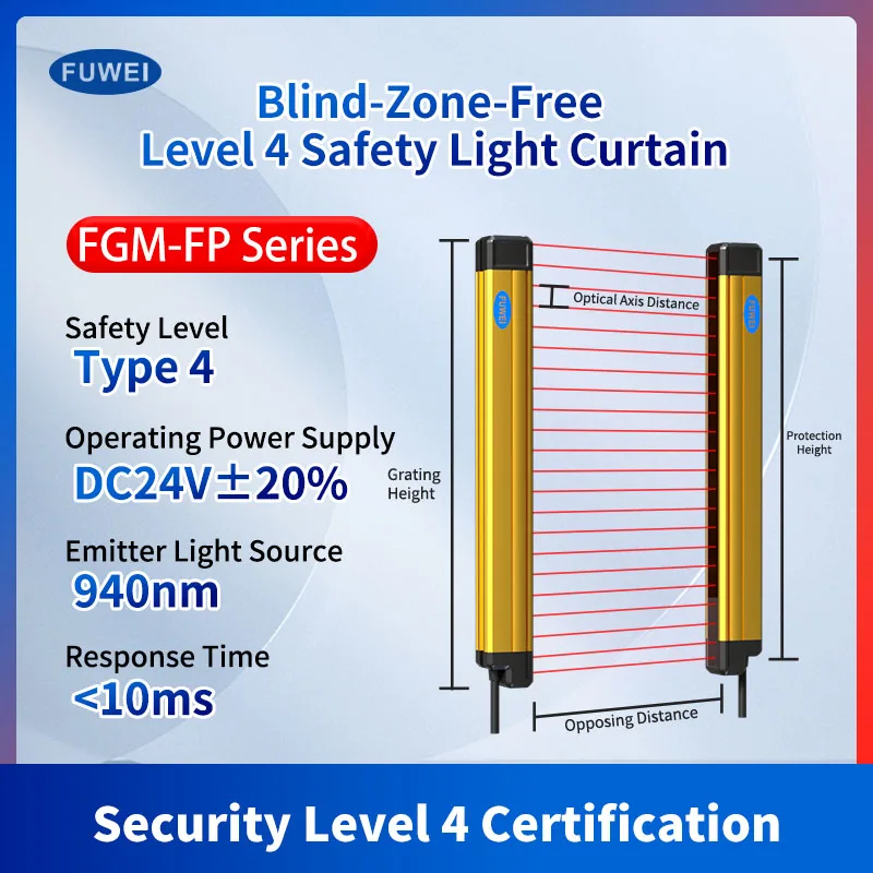 FGM-FP0820-L1NC-5 Infrared Barrier for Machine Guarding Punch Safety Equipment Safety Light Curtain