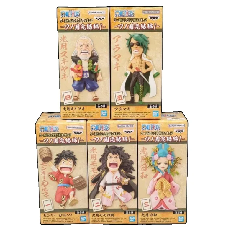 Original Genuine BANPRESTO One Piece WCF Land of Wano Finale 1 Luffy Kozuki Momonosuke Hiyori Sukiyaki Aramaki Anime Figures