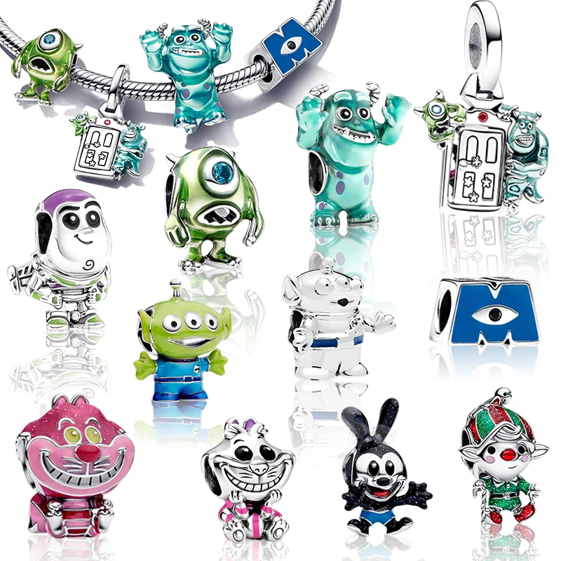 Miniso Pixar Monsters Inc لعبة قصة خرز تميمة استرخى صالح الأصلي سوار خرز قلادة DIY بها بنفسك مجوهرات النساء هدية #1