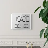 Multifunction Thermometer Hygrometer Automatic Electronic Temperature Humidity Monitor Clock Monitor Table Clock Alarm Clock