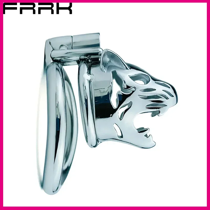 

Stainless Steel Tiger Head Penis Cage with Escape Proof Opening for Convenient Urination and Chastity Adjuster 1