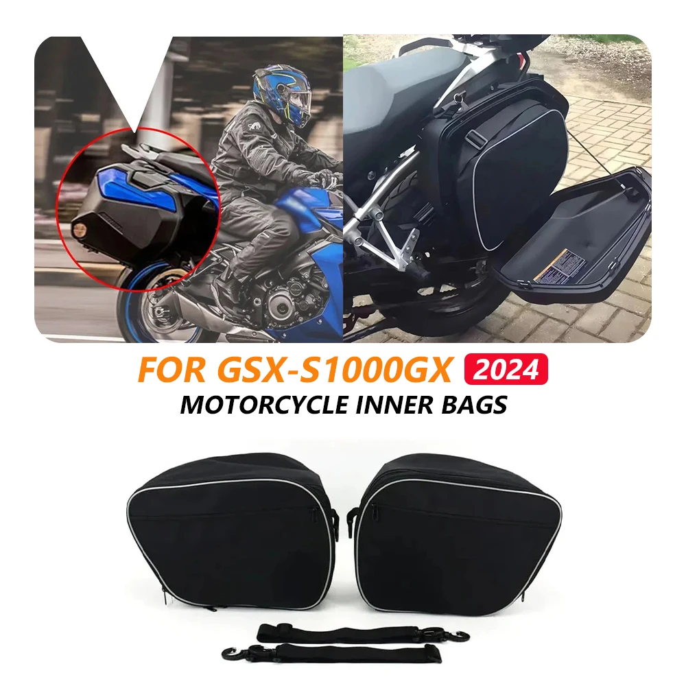 Motorcycle Inner Bag For GSXS1000GX GSX-S1000GX GSX S1000 GX 1000 2024 Rear Box Side Luggage Bags Package Baggage Suitcase Kit
