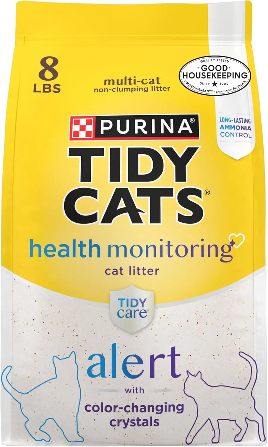 

Health Monitoring Silica Crystal Cat Litter Non Clumping 8 Pounds