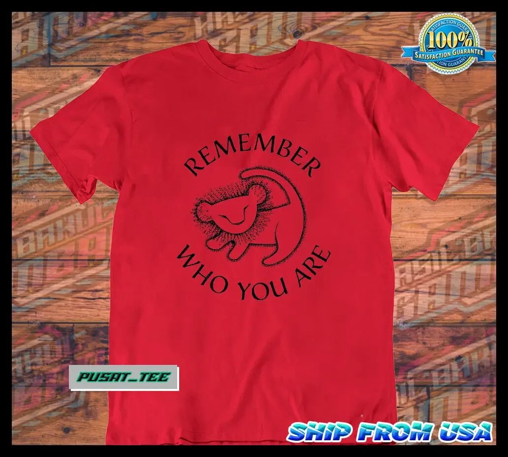 Remember Who You Are American Funny Logo T-Shirt Homme SIreflective S-5XL Bleu Marine Rouge