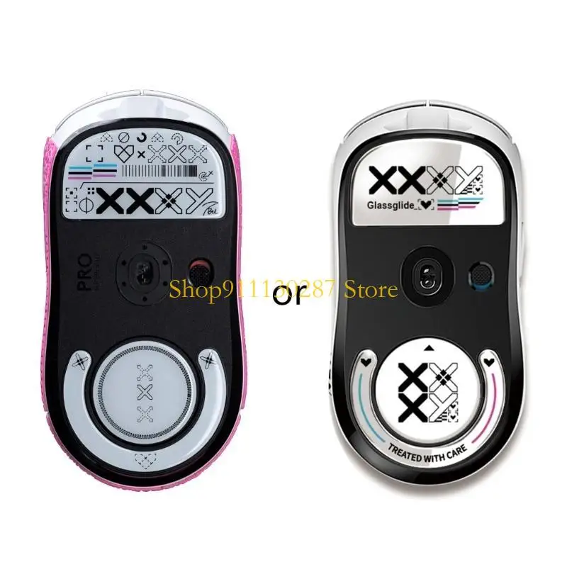 

J1HC 1 комплект, стеклянная педаль для мыши для G беспроводная GPRO X, сверхлегкая мышь, скользит, изогнутый край, наклейка