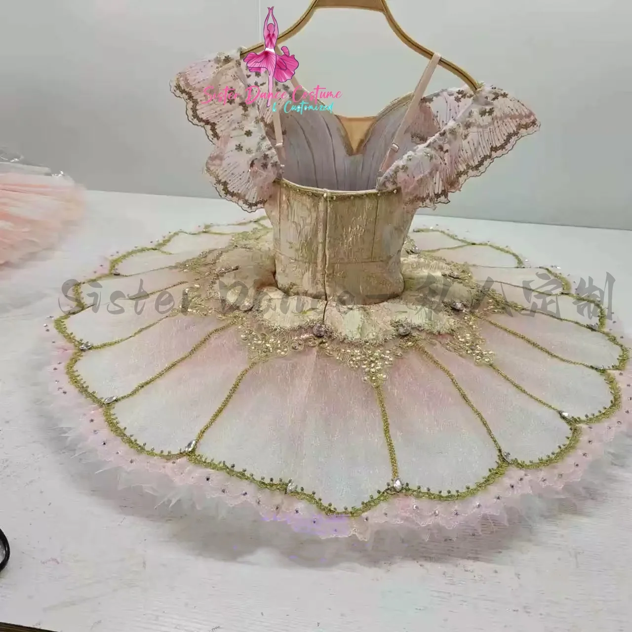 2024 new pink ballet skirt adult children's golden palace costumes turning plate skirts you can customize performance