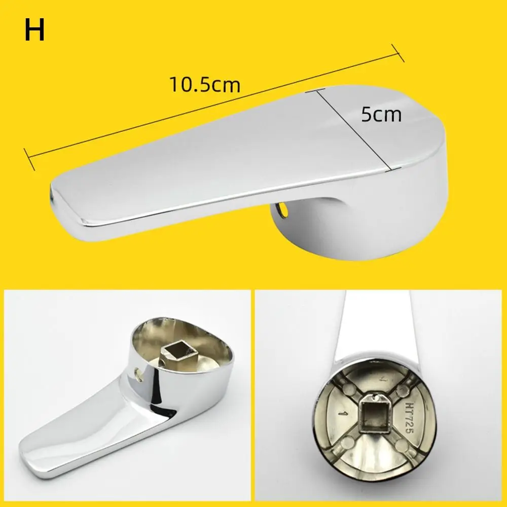 Chrome Plated Faucet Handle 35mm/40mm Hot Cold Faucet Mixer Tap Replacement Cover Metal Lever Handle Replacement