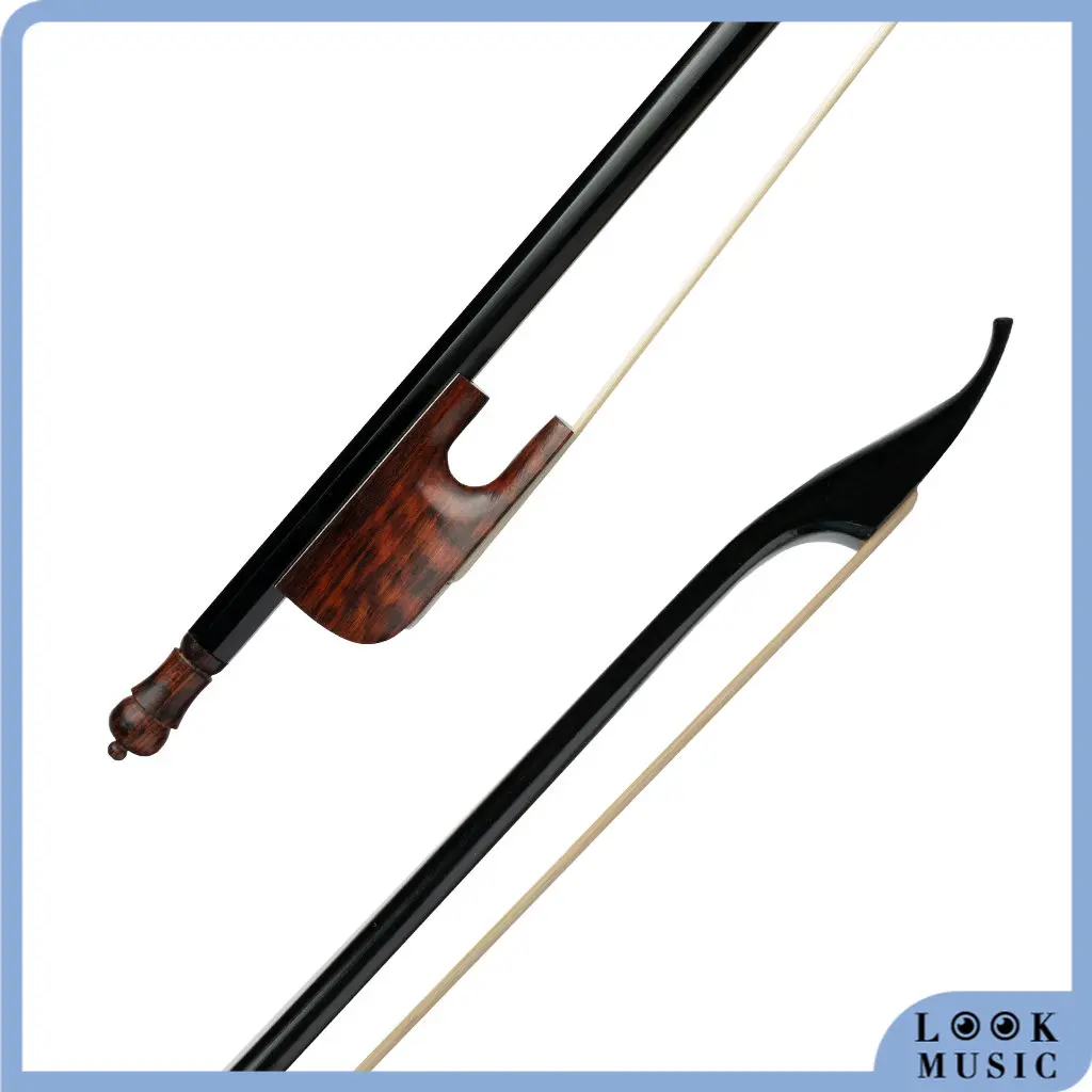 

LOOK 4/4 Carbon Fiber Baroque Bow Straight Carbon Fiber Stick Snakewood Frog Selected White Horsehair Violin Bow