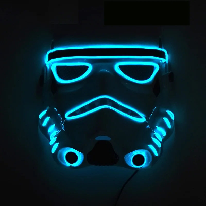 Cool Famous Movie Star Halloween Decor Mask With LED World Wars Flashing In The Night Rave Party For Halloween