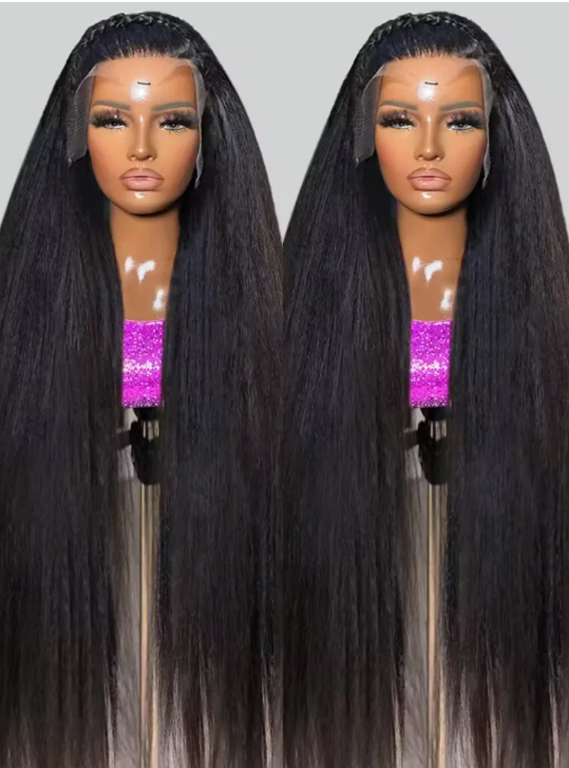 

Kinky Straight HD Прозрачный 13x4 Парик из натуральных волос на кружеве 4x4 Бразильский предварительно выщипанный яки Прямые кружевные фронтальные парики для женщин