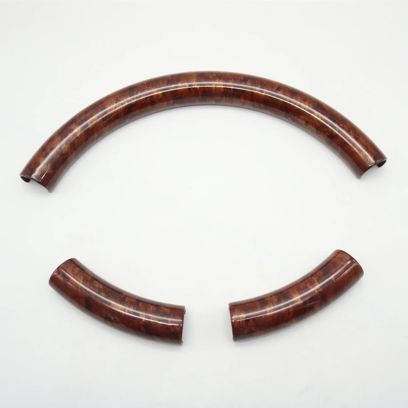 3Pcs/Set For Toyota Land Cruiser Prado LC120 2003-2009 Car ABS Wood Grain Carbon Fiber Steering Wheel Cover Cap Lid