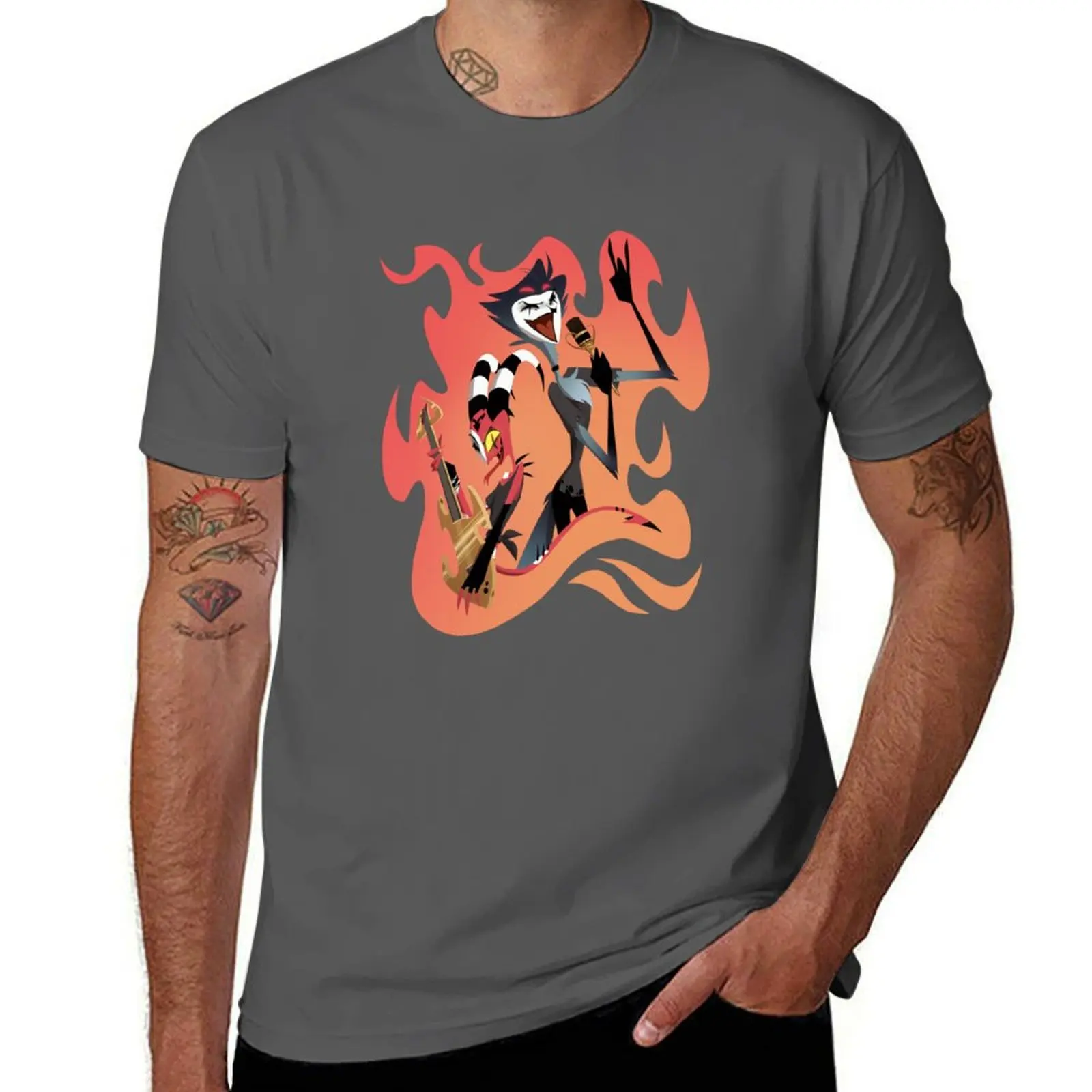 

Blitzo Stolas & Boss Rock - Helluva T-Shirt Breathable Gym Short Sleeve T-Shirt