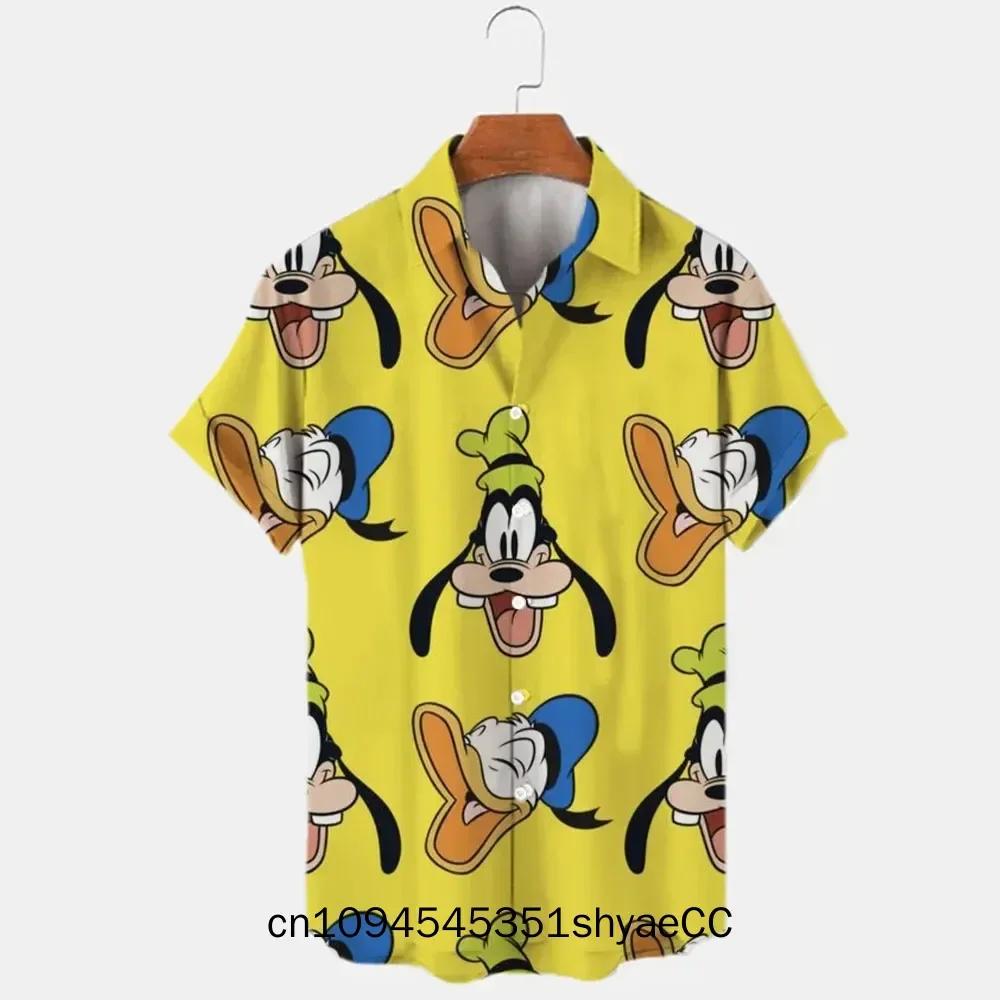 Disney 3d Men's Shirt, Disney Mickey Mouse Hawaiian Shirt, Street top, Cute Cartoon shirt, men's Casual Fashion Shirt
