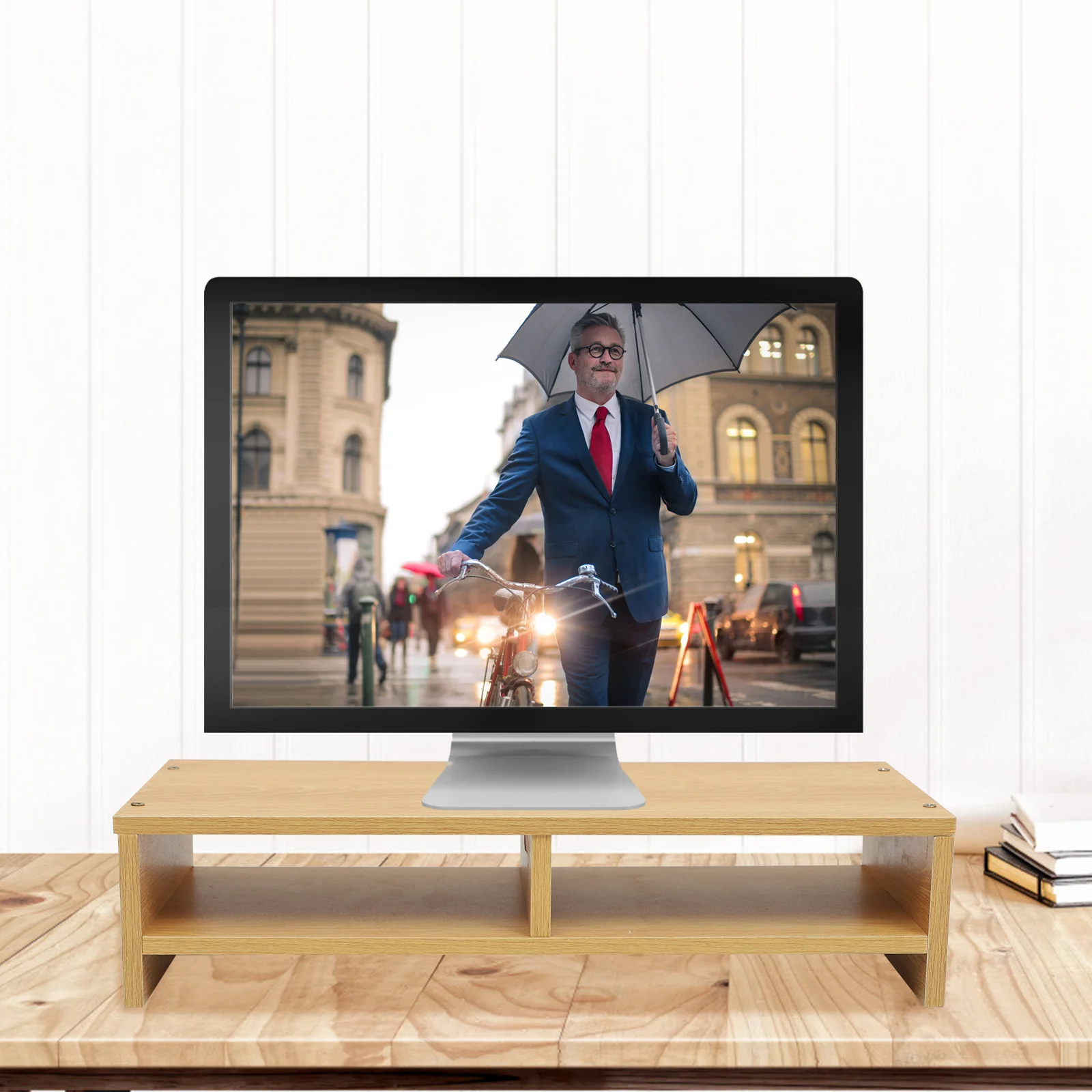 

1Pcs Computer Monitor Stand Desktop Storage Organizer Riser Elevated Desk Organizer for Office Stationery Cosmetics Keys