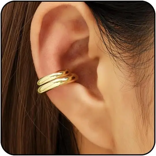

Ear Cuffs for Women Non Piercing Sparkling Huggie Ear Cuff Earrings Cuff Fake Cartilage Earrings