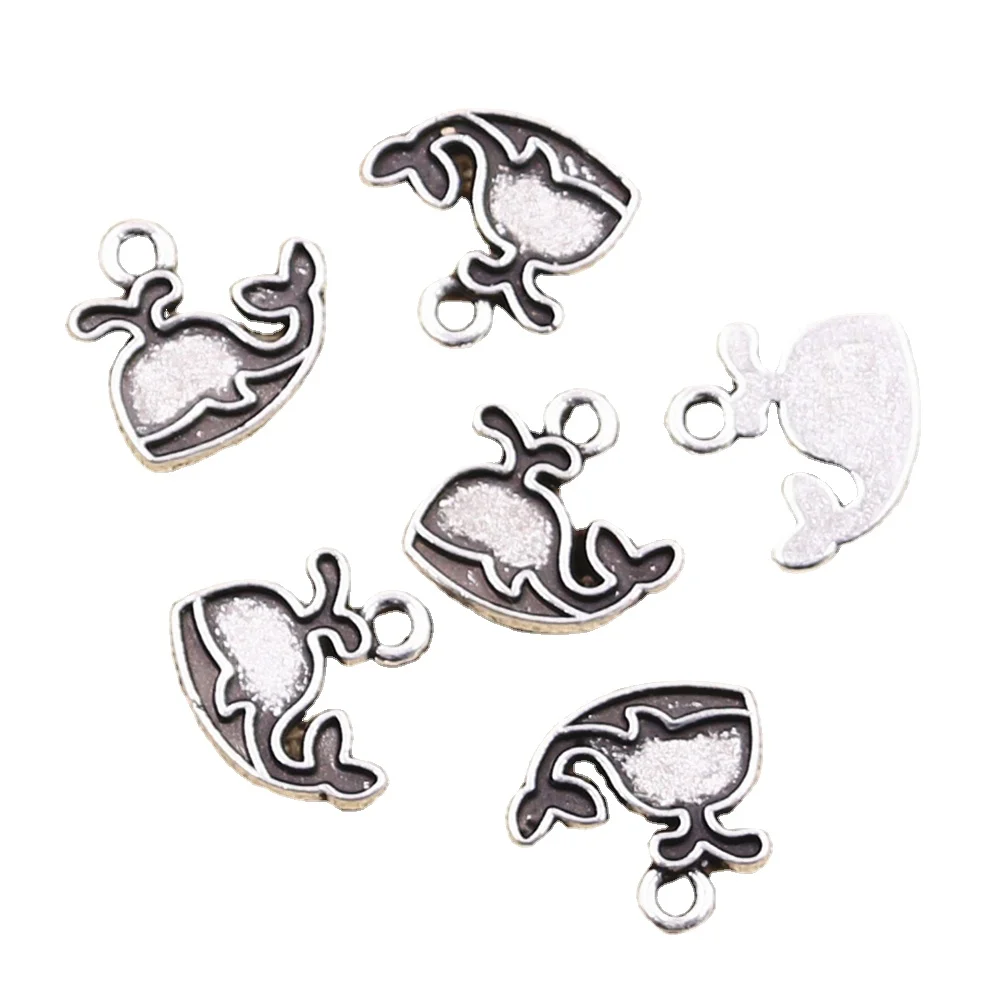 Breloques Tibétaines en Argent Antique, 12x13mm, 30 Pièces, pour Bijoux