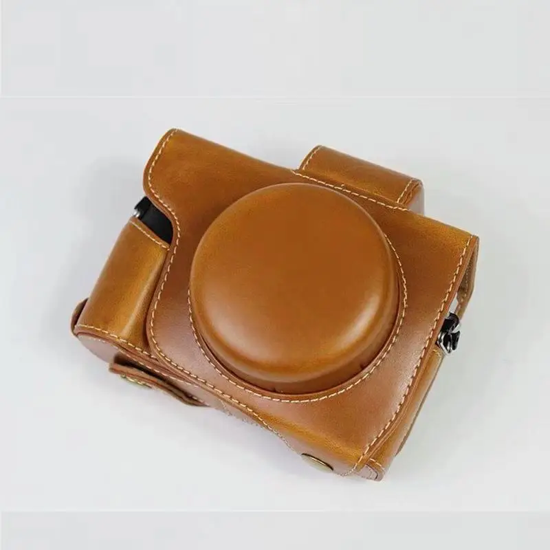 PU Leather Camera Protective Shell com alça, capa de corpo cheia, estojo para Olympus OM-D, E-M10, Mark IV, OMD, EM10IV, luxo, vídeo