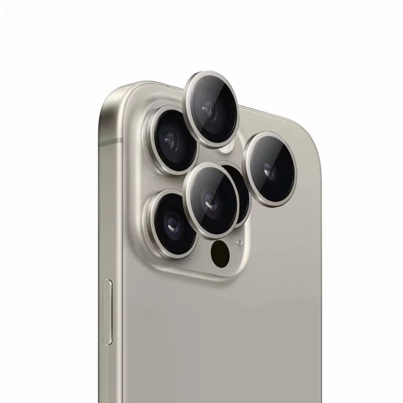 Protezione dell'obiettivo della fotocamera in metallo in vetro temperato 3D per iPhone 15 13 14 Plus 15 Pro Max 15Pro 12 Pro Max pellicola protettiva di protezione