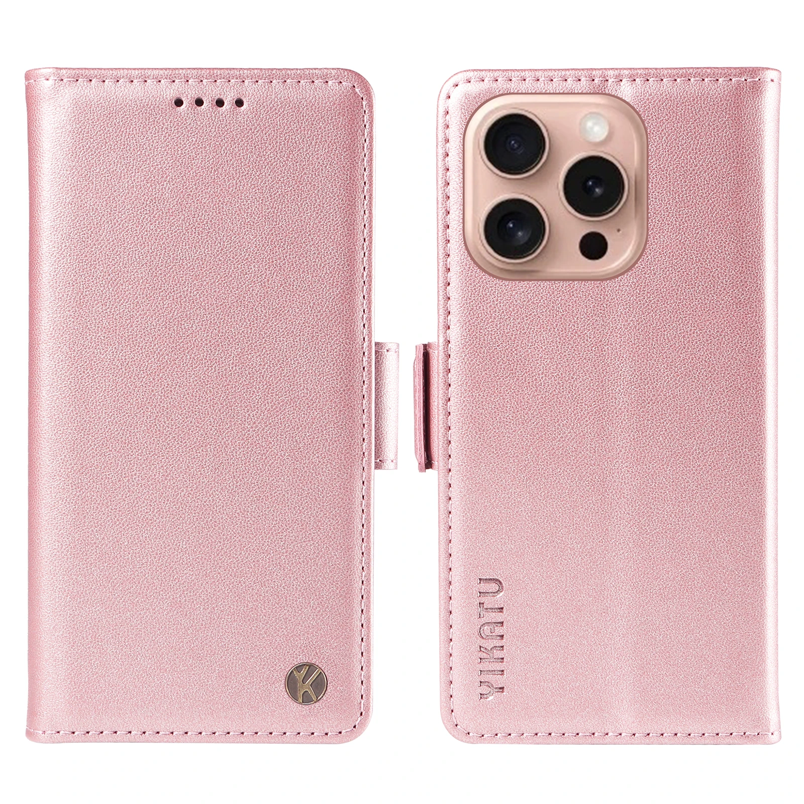 YIKATU Деловой магнитный чехол-кошелек для телефона iPhone14 iPhone15 Pro/Pro Max, кожаный чехол с отделениями для карт, полностью матовая отделка