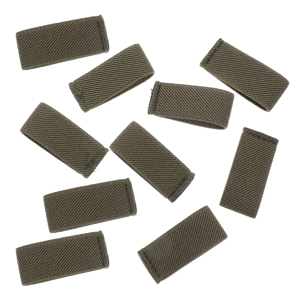 

10 Pcs Belt Anchor Loop Keeper Sew on Elastic Keepers Backpack Strap Holder Band Nylon Webbing