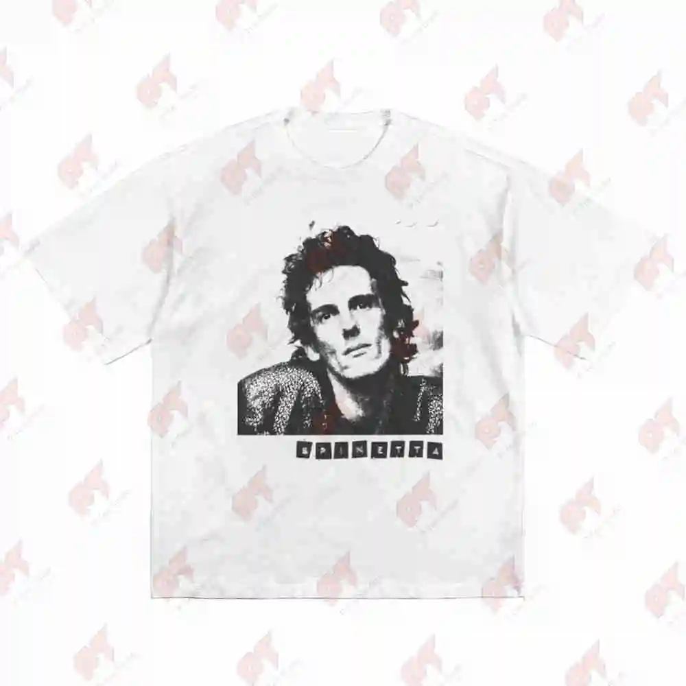 Luis Alberto Spinetta Portrait Short Sleeve Tee 100% Cotton T-Shirt