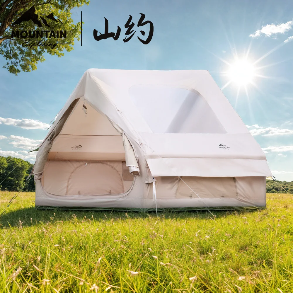 SHANYUE Picnic all'aperto Campeggio automatico 3-4 persone Parco Campeggio Tenda gonfiabile antipioggia Cabina esterna addensata squisita
