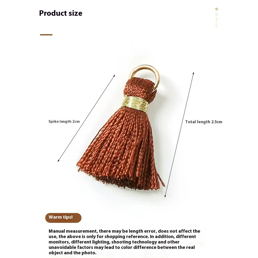 30pcsTiny Tri Layered Keychain Tassels Mini Tassel for Craft Jewelry Making Tassel for Earring Bookmark(Classic Color)