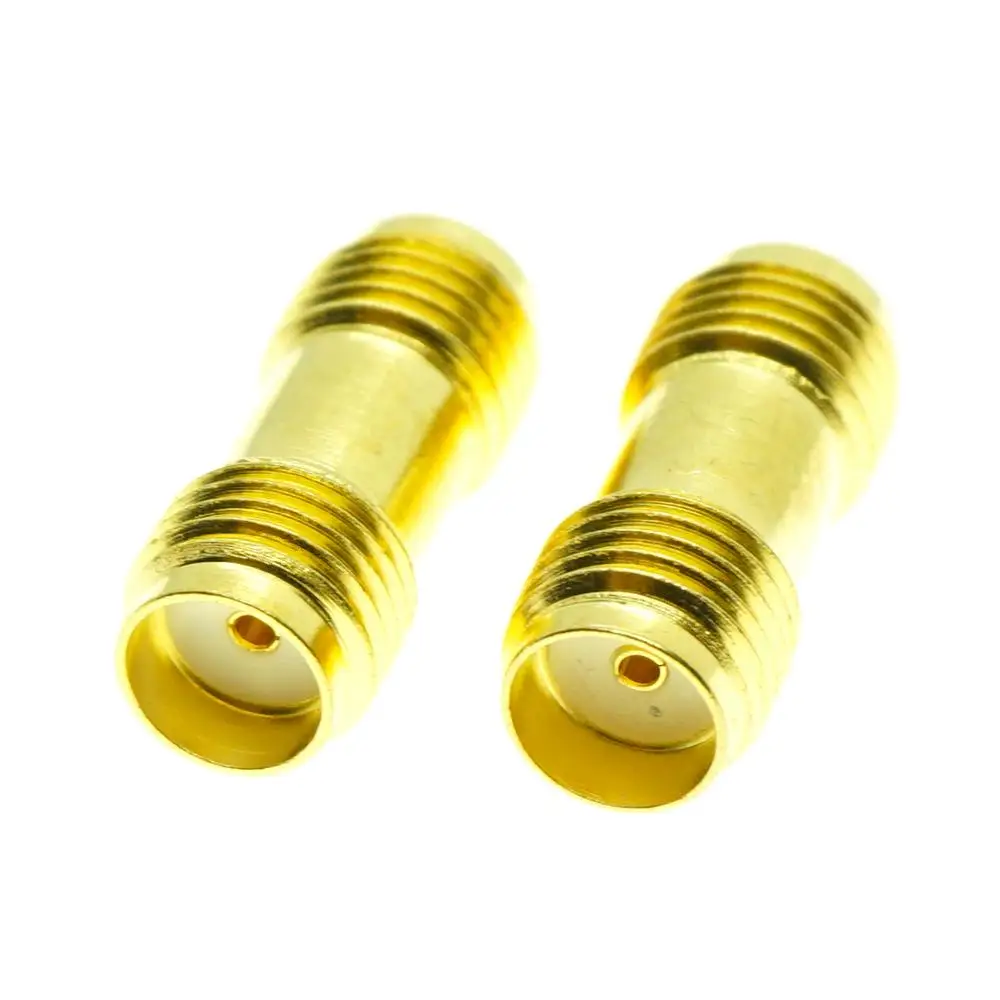 

1X Pcs SMA Female To SMA Female Plug 2 Dual SMA Female Gold Plated Brass Straight RF Connector Coaxial RF Adapters