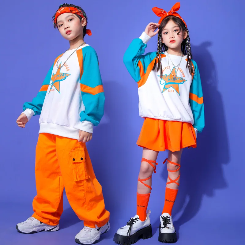 Hip-Hop-Street-Dance-Kostüme für Kinder, Spiele für Jungen und Grundschüler, Eröffnungszeremonie, erstklassiger Uniformanzug